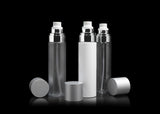 Cloud 100 ML Fine Mist Spray Bottle with Matte Silver Cap - Cosmetic Packaging Now