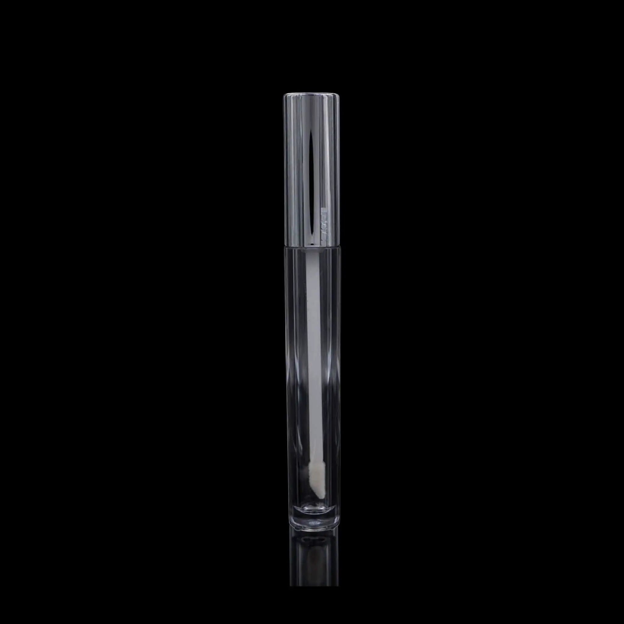 Vibe Lip Gloss Container Shiny Silver Cap with Clear Bottle - Cosmetic Packaging Now!