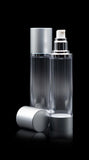 Luxe 100 ML Airless Bottle Matte Silver with Clear Bottle - Cosmetic Packaging Now