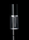 Luxe 30 ML Airless Bottle Glossy Black with Clear Bottle - Cosmetic Packaging Now