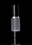 Luxe 30 ML Airless Bottle Glossy Black with Frosted Bottle - Cosmetic Packaging Now