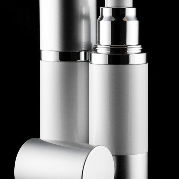 Airless Bottle 30ML white glossy - Stocksmetic
