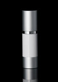 Luxe 30 ML Airless Bottle Matte Silver with White Bottle - Cosmetic Packaging Now
