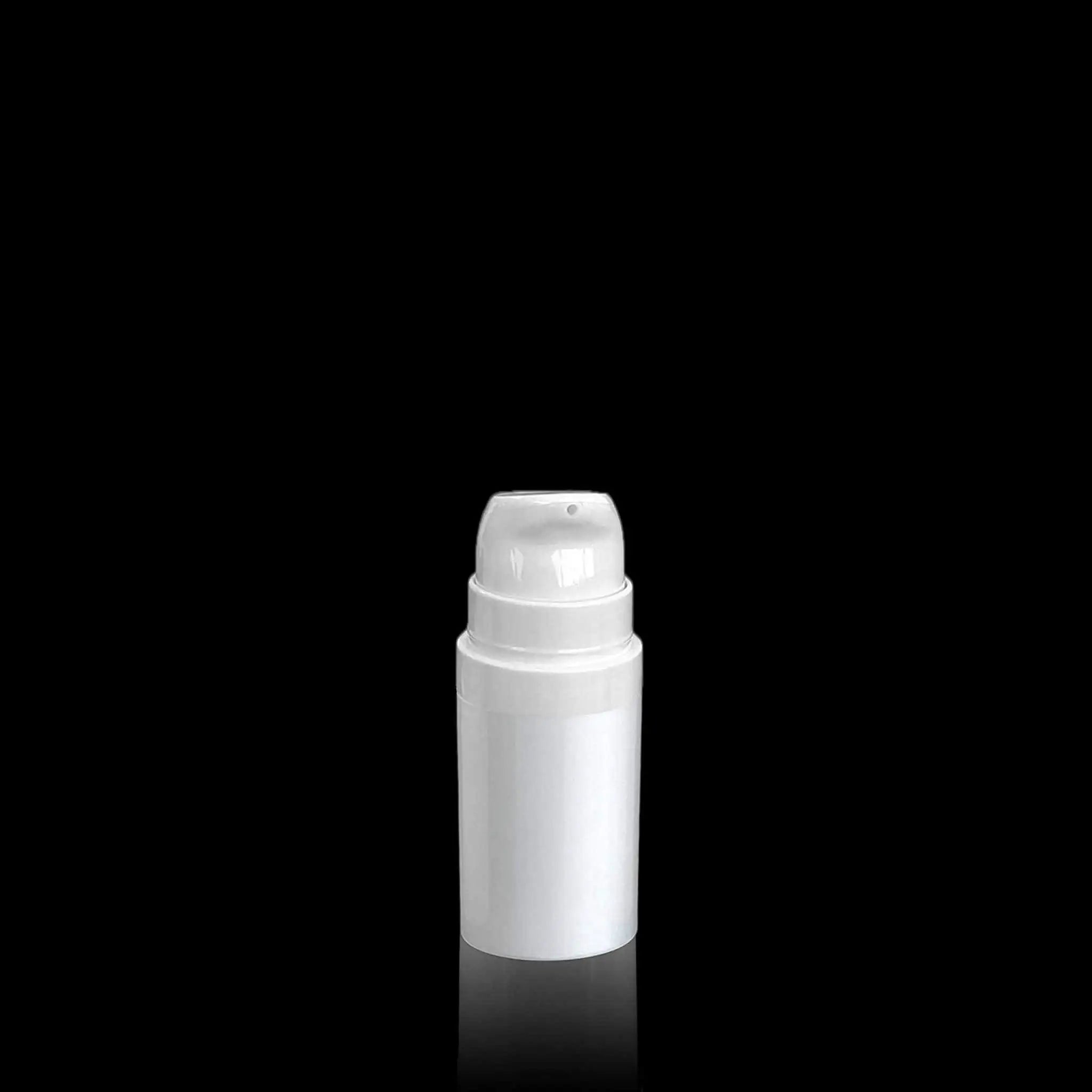 Pure 10 ML White PP Airless Bottle with Frosted Cap Wholesale - Cosmetic Packaging Now