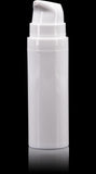 Pure 15 ML White PP Airless Bottle with Frosted Cap - Cosmetic Packaging Now