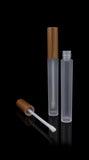 Vibe Lip Gloss Container Matte Gold Cap with Frosted Bottle - Cosmetic Packaging Now