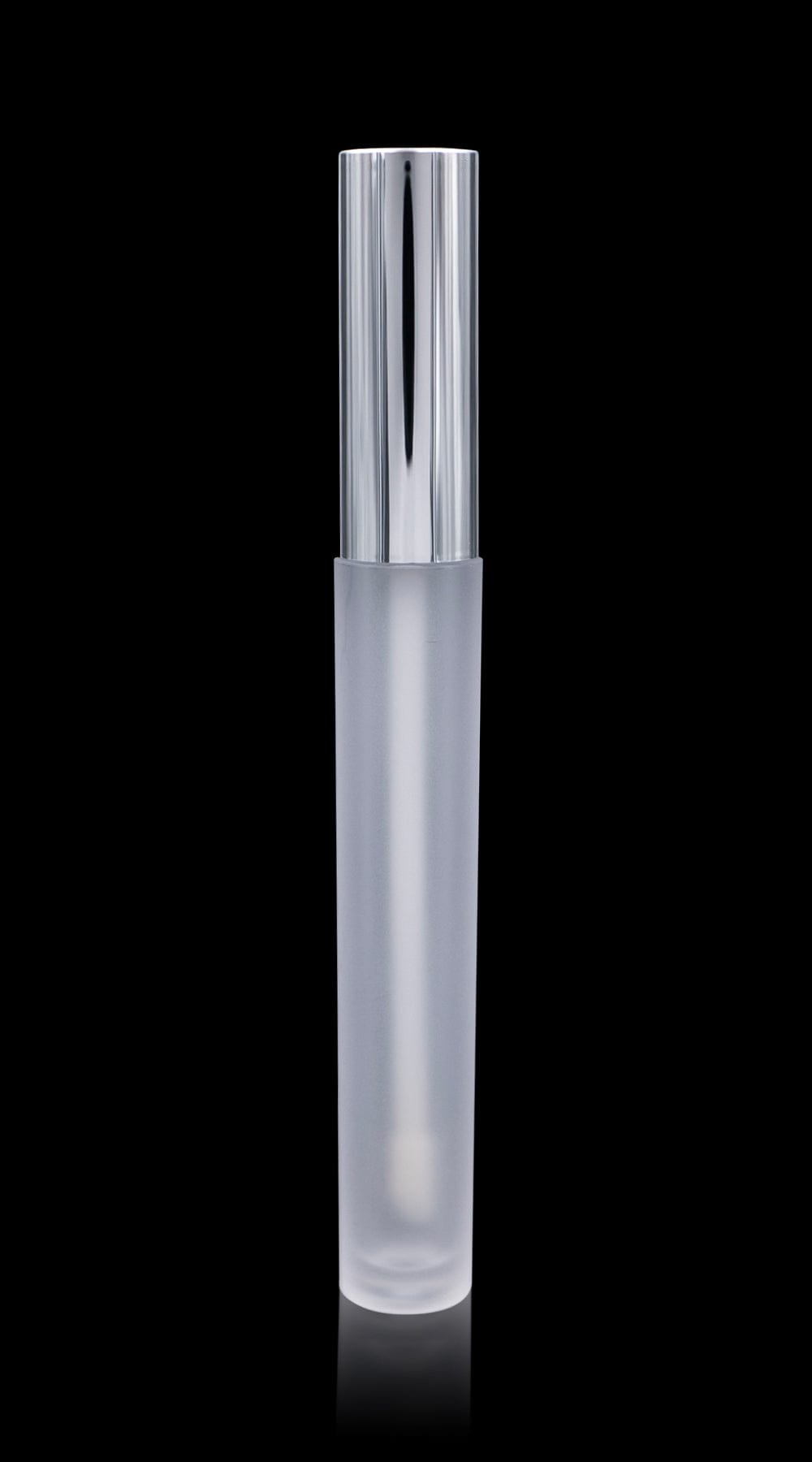 Vibe Lip Gloss Container Shiny Silver Cap with Clear Bottle - Cosmetic Packaging Now